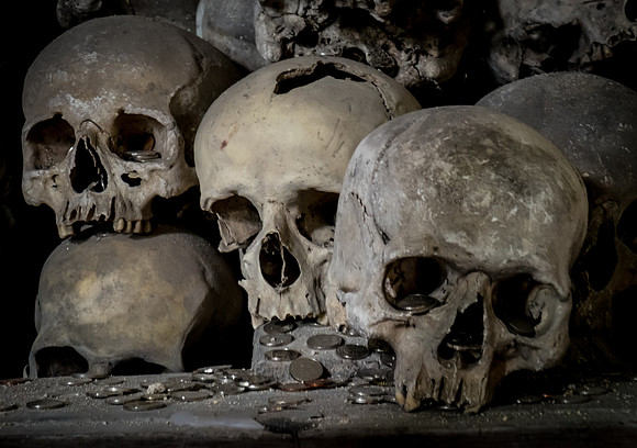 Coins for the Dead - Bone Church - Kutna Hora - Czech Republic