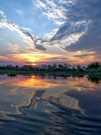 Sunset Okavango Delta