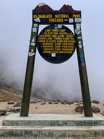 A stop at Lava Tower Camp 15,000+ ft for an acclimatizing lunch