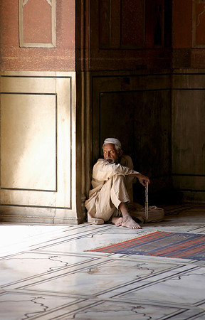 Old Man, Jama Masjid Mosque, New Delhi