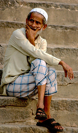 Thinking man, Varanasi, India