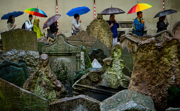 The Colors of Mourning - Tourists in the Rain - Jewish Cemetery