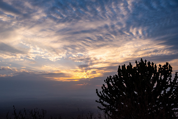 dawn from the crater rim